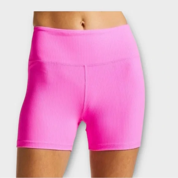 Year of Ours Pink Bike Shorts - Picture 1 of 6